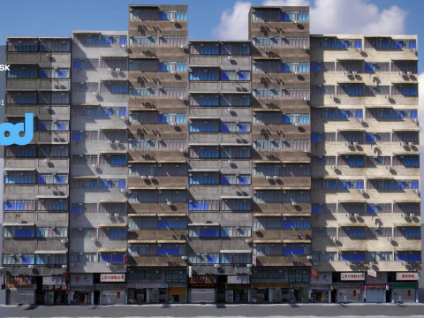 HK Street 0003 3D Model