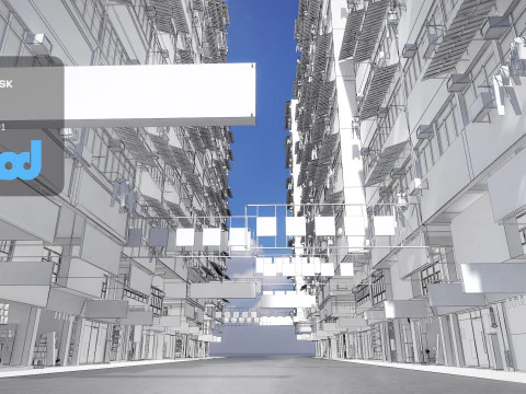 HK Street 0003 3D Model