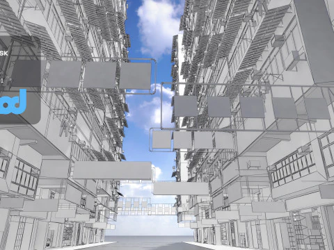 HK Street 0003 3D Model