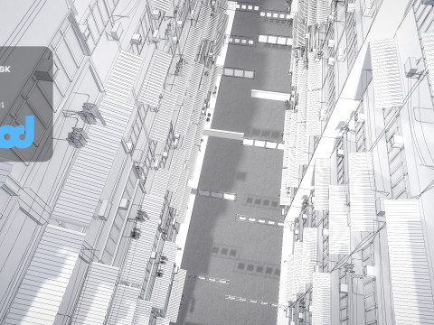 HK Street 0003 3Dモデル