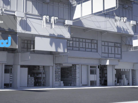 HK Street 0003 3D Model
