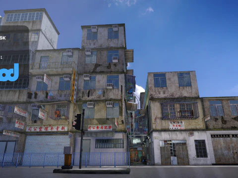 HK Street 0002 3D Model