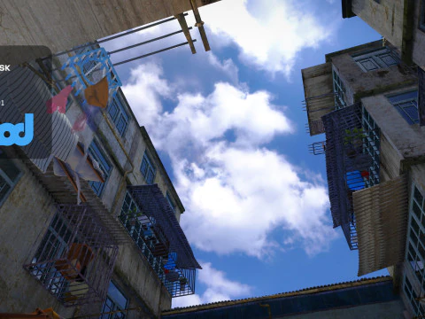 HK Street 0002 3D Model