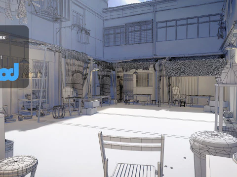 HK Street 0002 3D Model