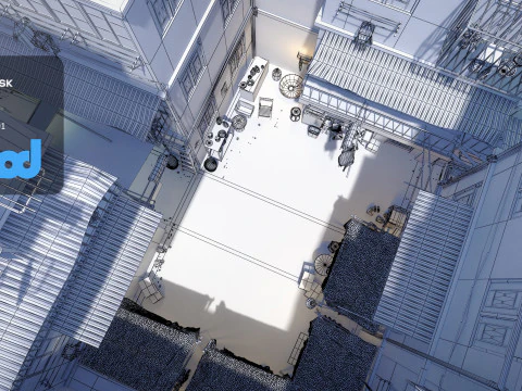 HK Street 0002 3D Model