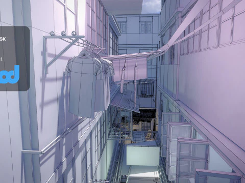 HK Street 0002 3D Model