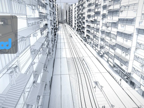 HK Street 0001 3D Model