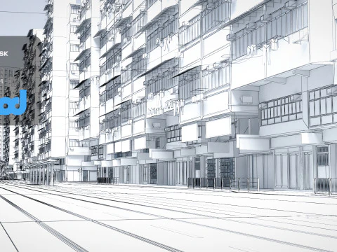HK Street 0001 3D Model
