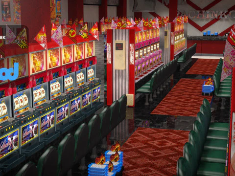 Pachinko Game Center 3D Model