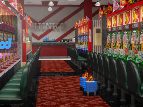 Pachinko Game Center 3D Model