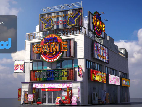 Pachinko Game Center 3D Model