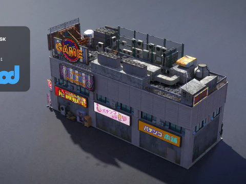 Pachinko Game Center 3D Model