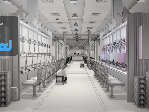 Pachinko Game Center 3D Модель