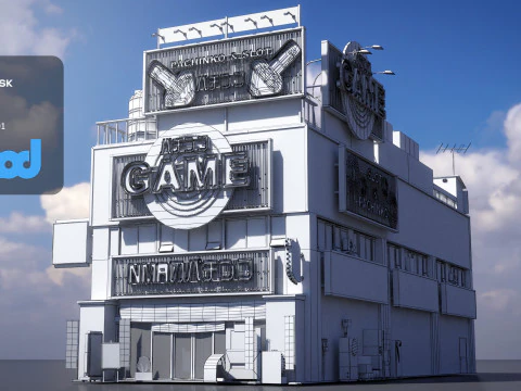 Pachinko Game Center 3D Model