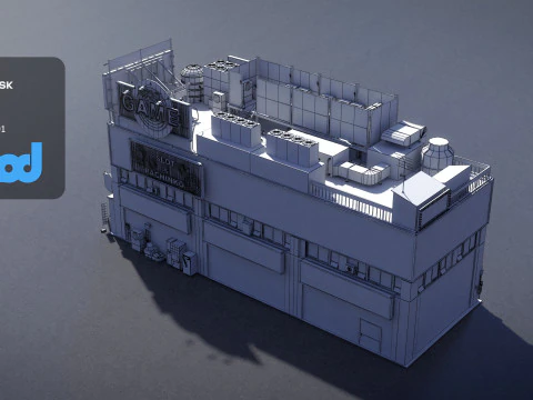 Pachinko Game Center 3D Model