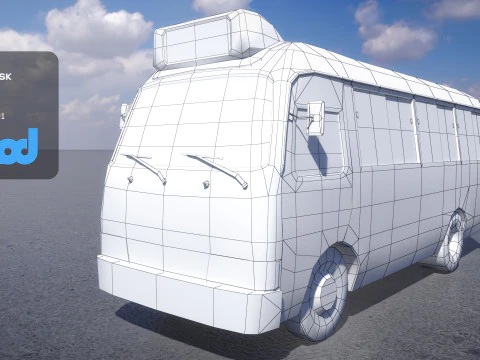 HK Van Left Hand Drive 001 3D Model