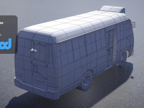 HK Van Left Hand Drive 001 3D Model