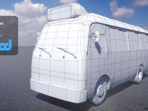 HK Van Left Hand Drive 003 3D Model