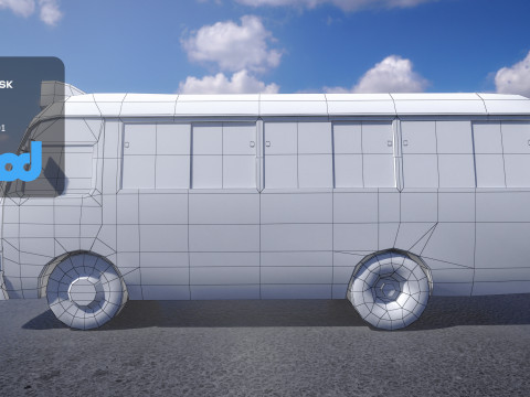 HK Van Left Hand Drive 003 3D Model