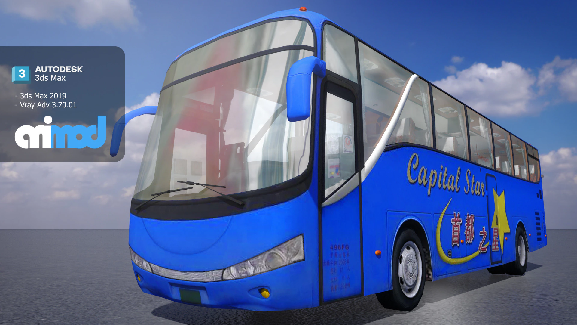 TW Bus 004 3D Model .c4d .max .obj .3ds .fbx .stl .blend