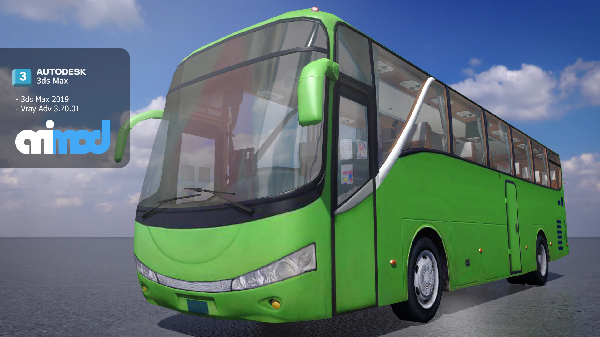 TW Bus 010 3D Model .c4d .max .obj .3ds .fbx .stl .blend 