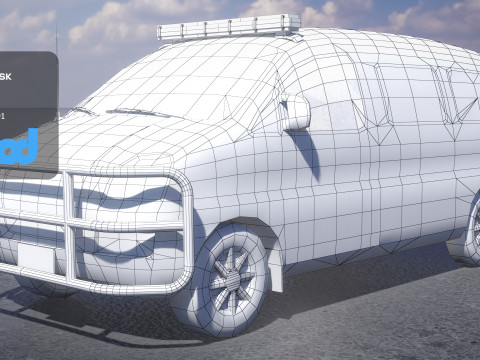 TW Cash Transport Car 3D 模型