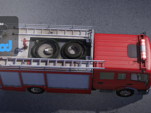 TW Fire Truck 002 3D Model