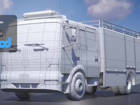TW Fire Truck 002 3D Model