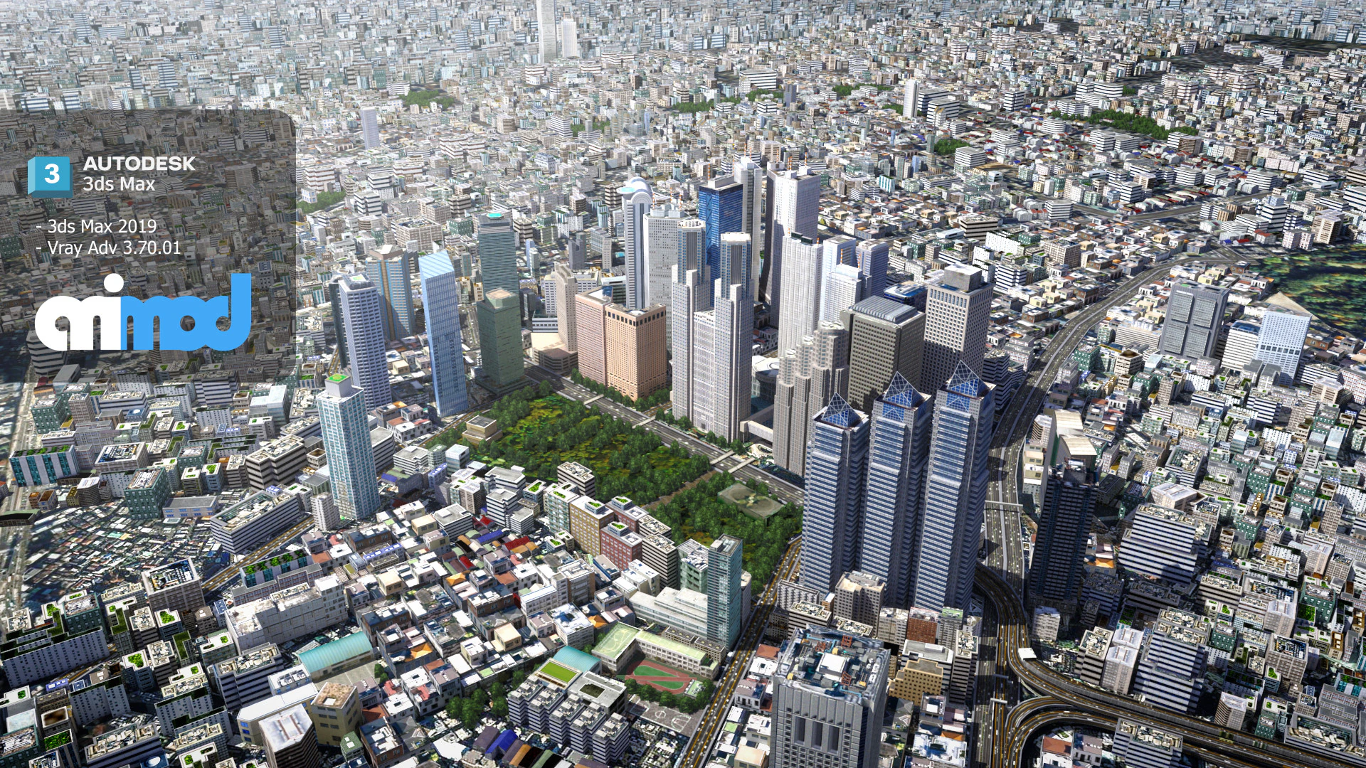 Japanese Streetscape Tokyo 0018 3D Model .c4d .max .obj .3ds .fbx .stl .blend 