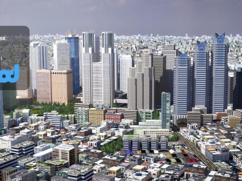Japanese Streetscape Tokyo 0018 3D Model