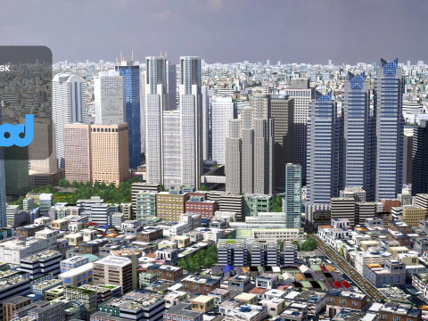 Japanese Streetscape Tokyo 0018 3D Model