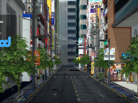 Japanese Streetscape Tokyo 0004 3Dモデル