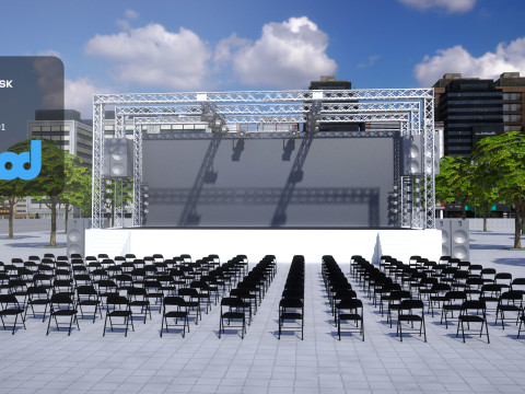 Outdoor Concert Stage 3Dモデル