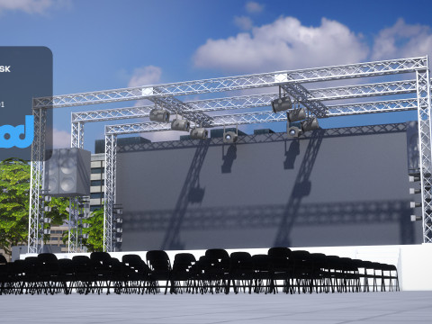 Outdoor Concert Stage Model 3D