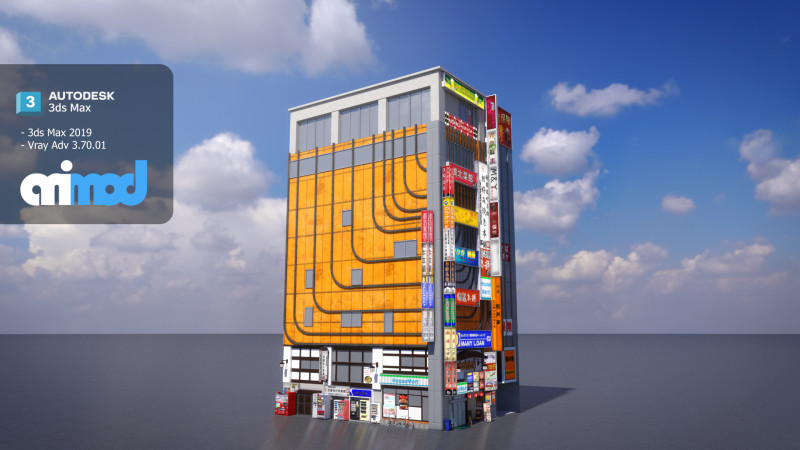 KabukichoBuilding0001 Model 3D .c4d .max .obj .3ds .fbx .stl .blend