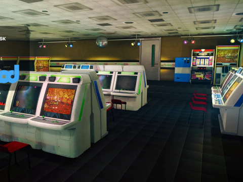 游戏中心 3D 模型