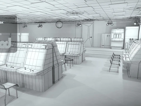 游戏中心 3D 模型