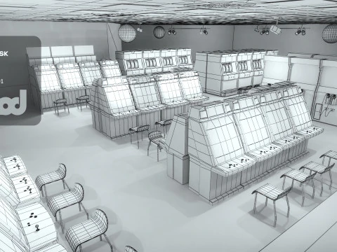 游戏中心 3D 模型