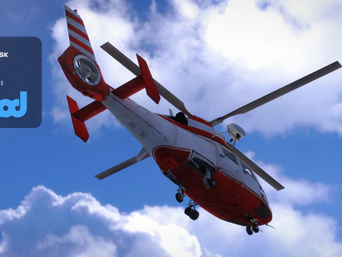 TW Helicopter 001 3D Model
