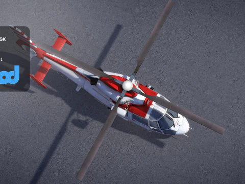 TW Helicopter 001 3D Model