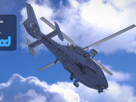 TW Helicopter 001 Modèle 3D