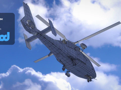TW Helicopter 001 3D Model