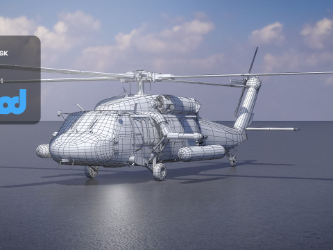 TW Helicopter 002 3D Модель
