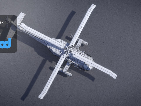 TW Helicopter 002 3D Модель