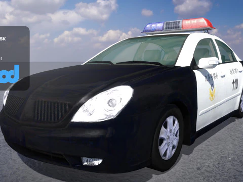 Coche de polic&iacute;a TW 001 Modelo 3D