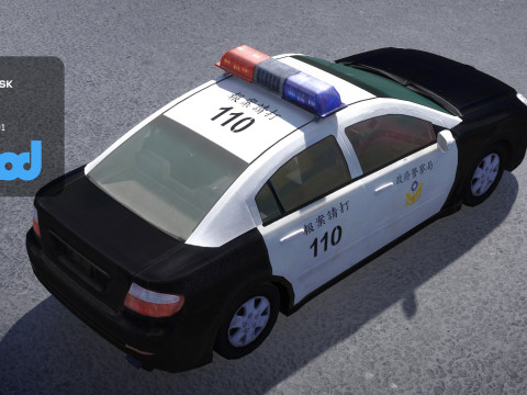 TW Police Car 001 3D Model