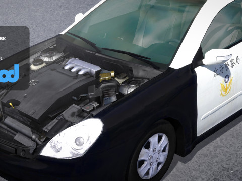 TW Police Car 001 3D Model