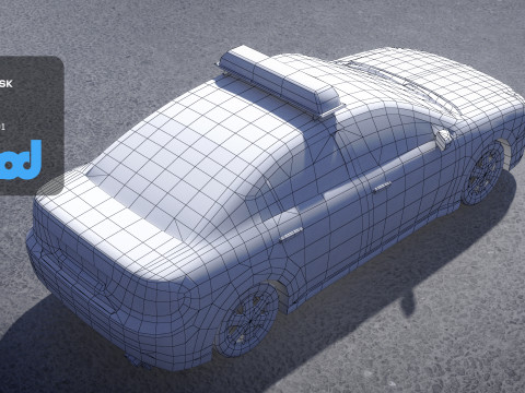 TW Police Car 001 3D Model