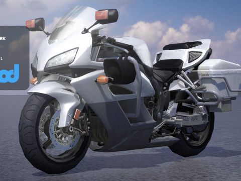 TW Police Motorbike 001 3Dモデル