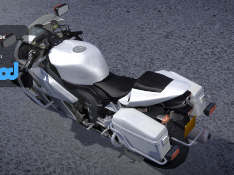 TW Police Motorbike 001 3D Model